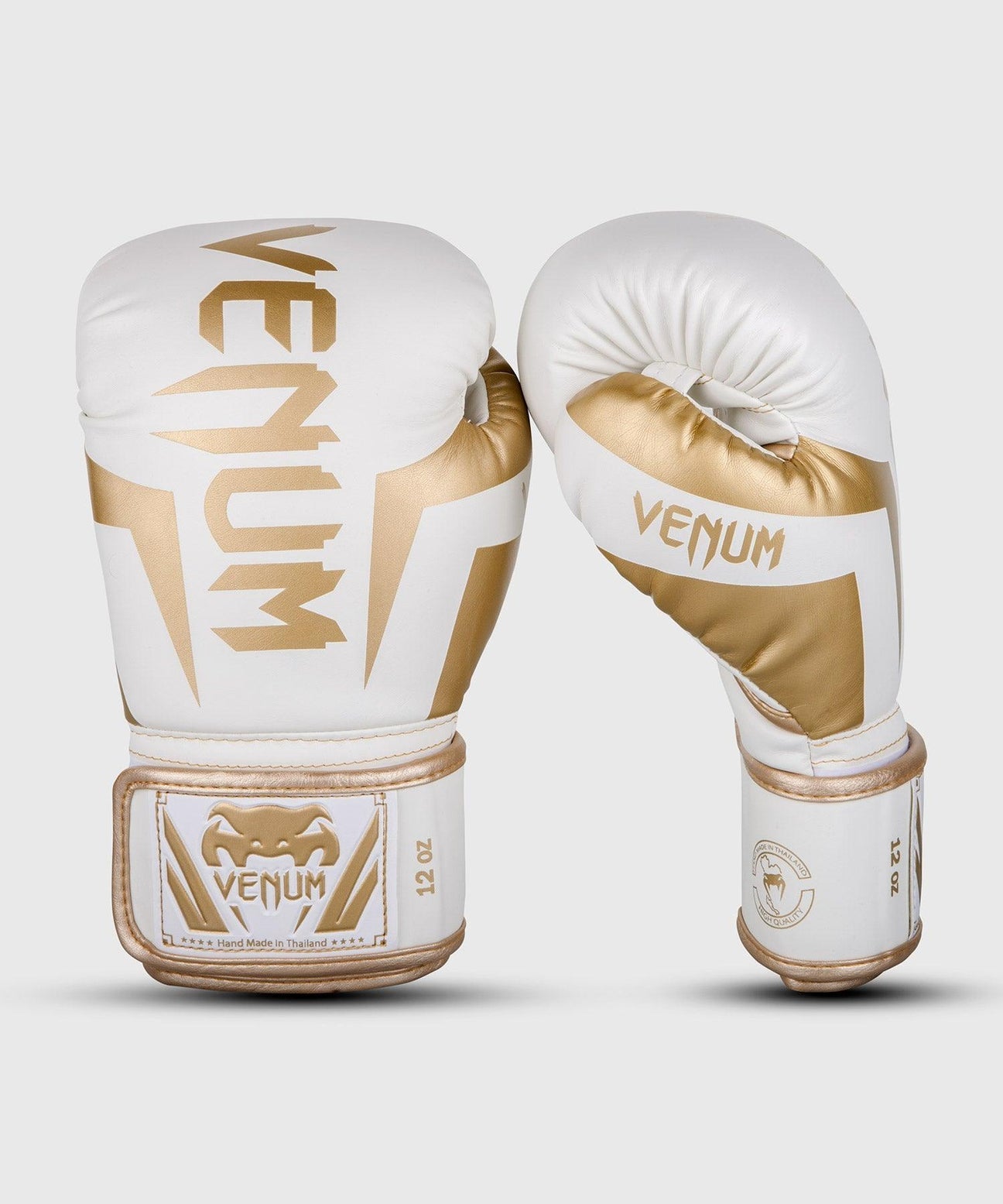 Venum Elite Boxing Gloves - white and gold