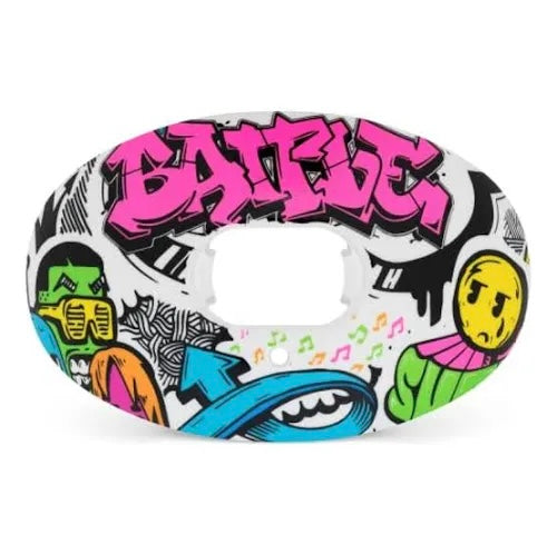 Colorful Battle Oxygen Football Mouthguard - Graffiti Battle Designs