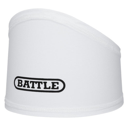 white fabric Battle Skull Wrap with the word battle written on it in black