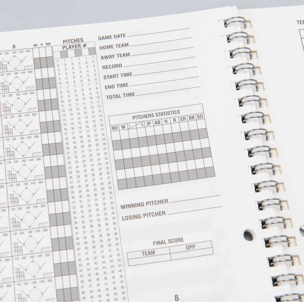 Baseball & Softball Scorebook
