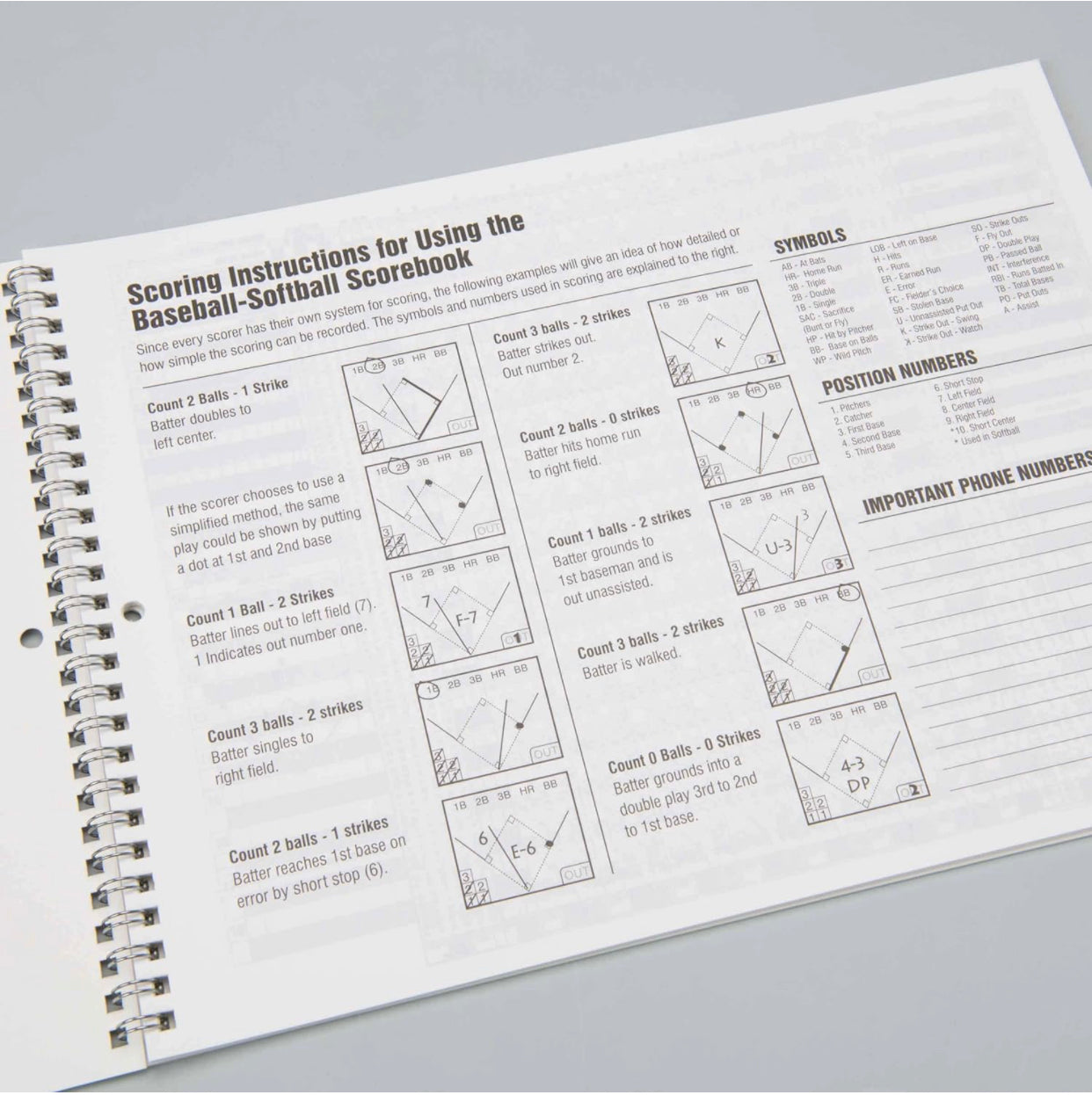 Baseball & Softball Scorebook
