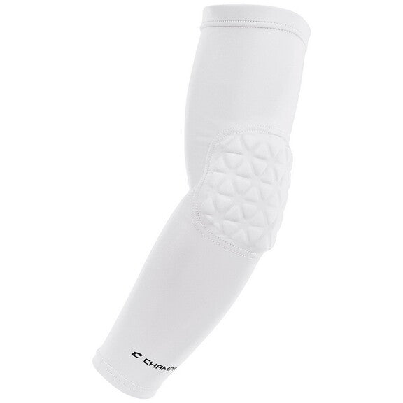 Champro Tri-Flex Protective Arm Sleeve With Elbow Pad - white
