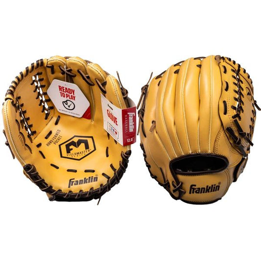 Franklin 12” Fielders Baseball / Softball Glove - Left Hand Throw Tan