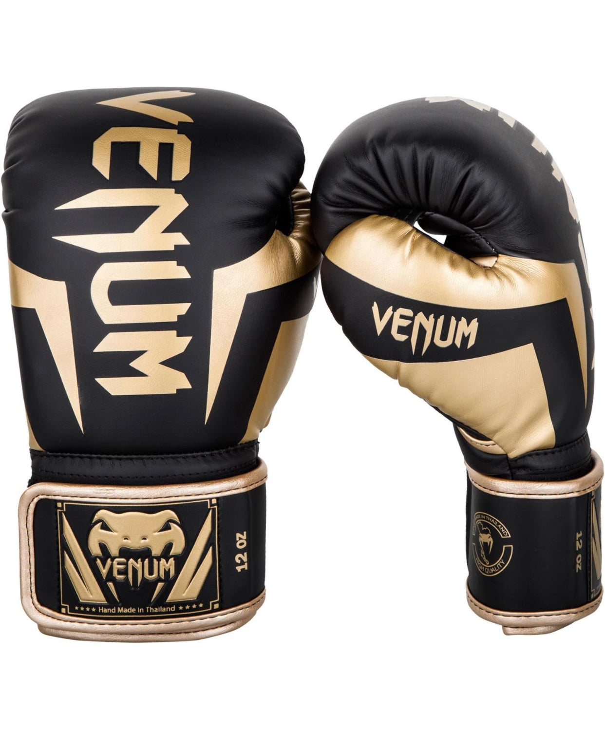 Venum Elite Boxing Gloves - black and gold