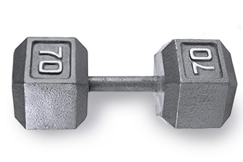 70 lb hex dumbbell