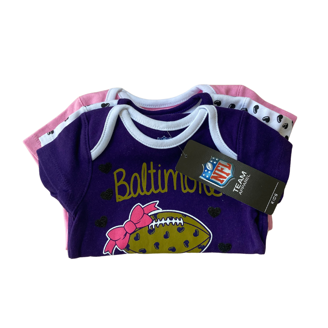Baltimore Ravens Short Sleeved Onesies