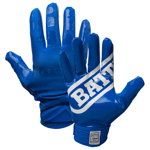 Blue Battle Receiver Football Gloves - Youth