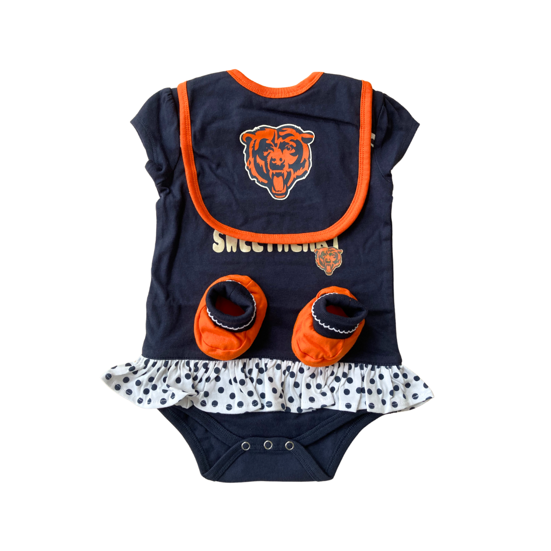 Bears Onesie/Bib/Booties Set