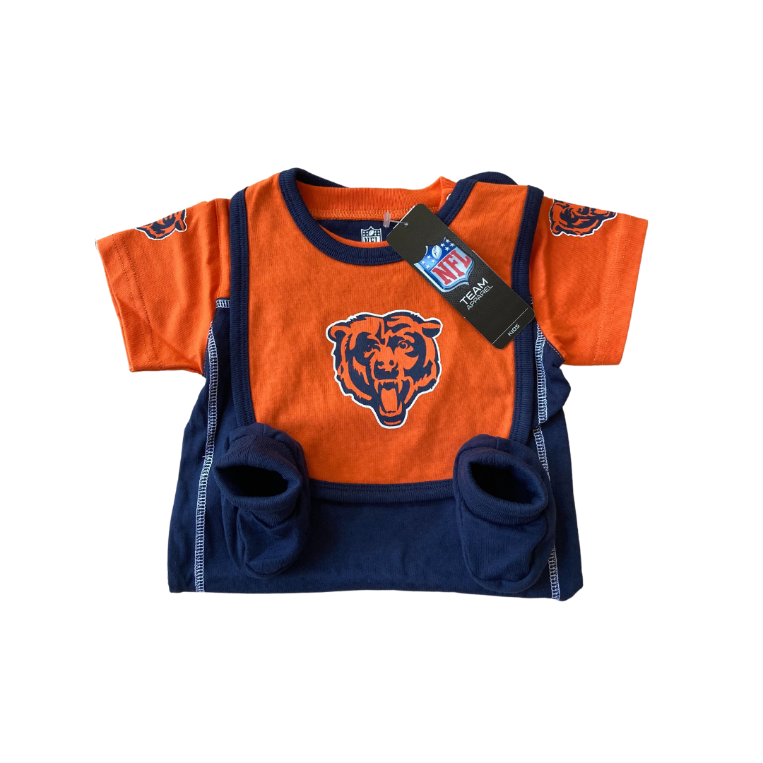 Chicago Bears Onesie/Bib/Booties 3-piece Set