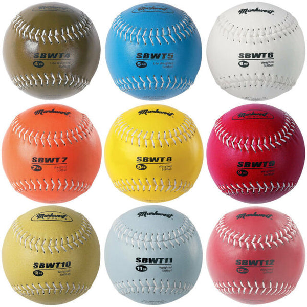 Weighted Leather Softball 6oz, 8oz, 10oz