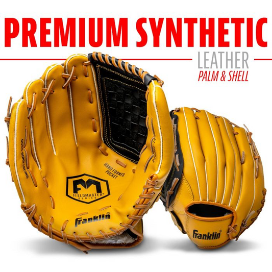 Franklin 14” Baseball / Softball Glove - Left Hand Throw Tan/Black