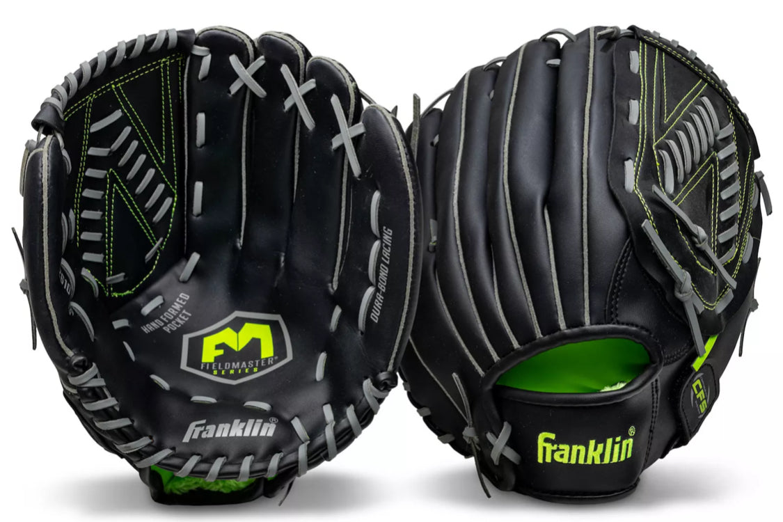 Franklin Field Master Baseball + Softball Glove | Right-handed | Lightweight Synthetic Leather