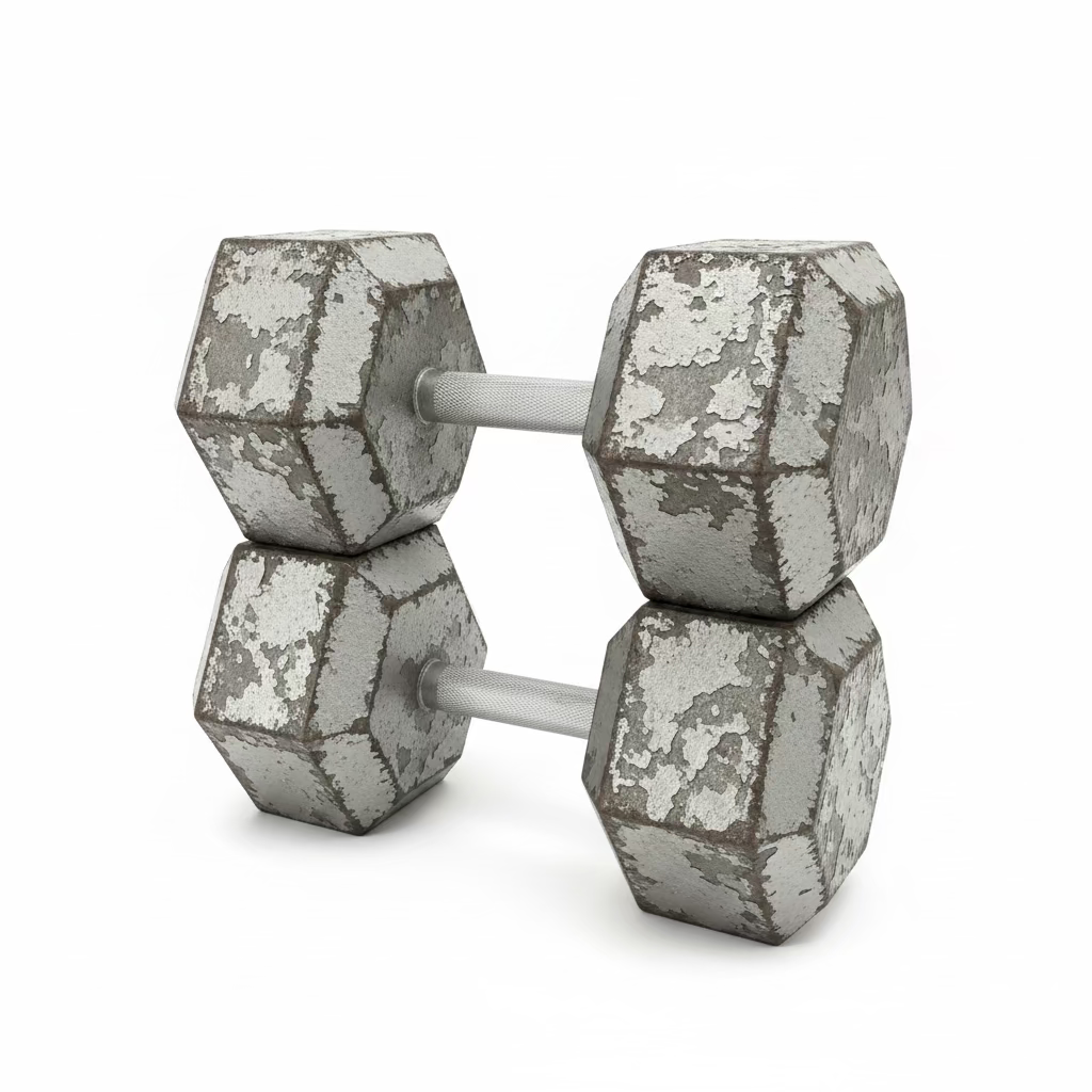 100 lb dumbbell cast iron dumbbell pair (used)