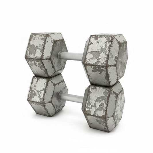 100 lb dumbbell cast iron dumbbell pair (used)