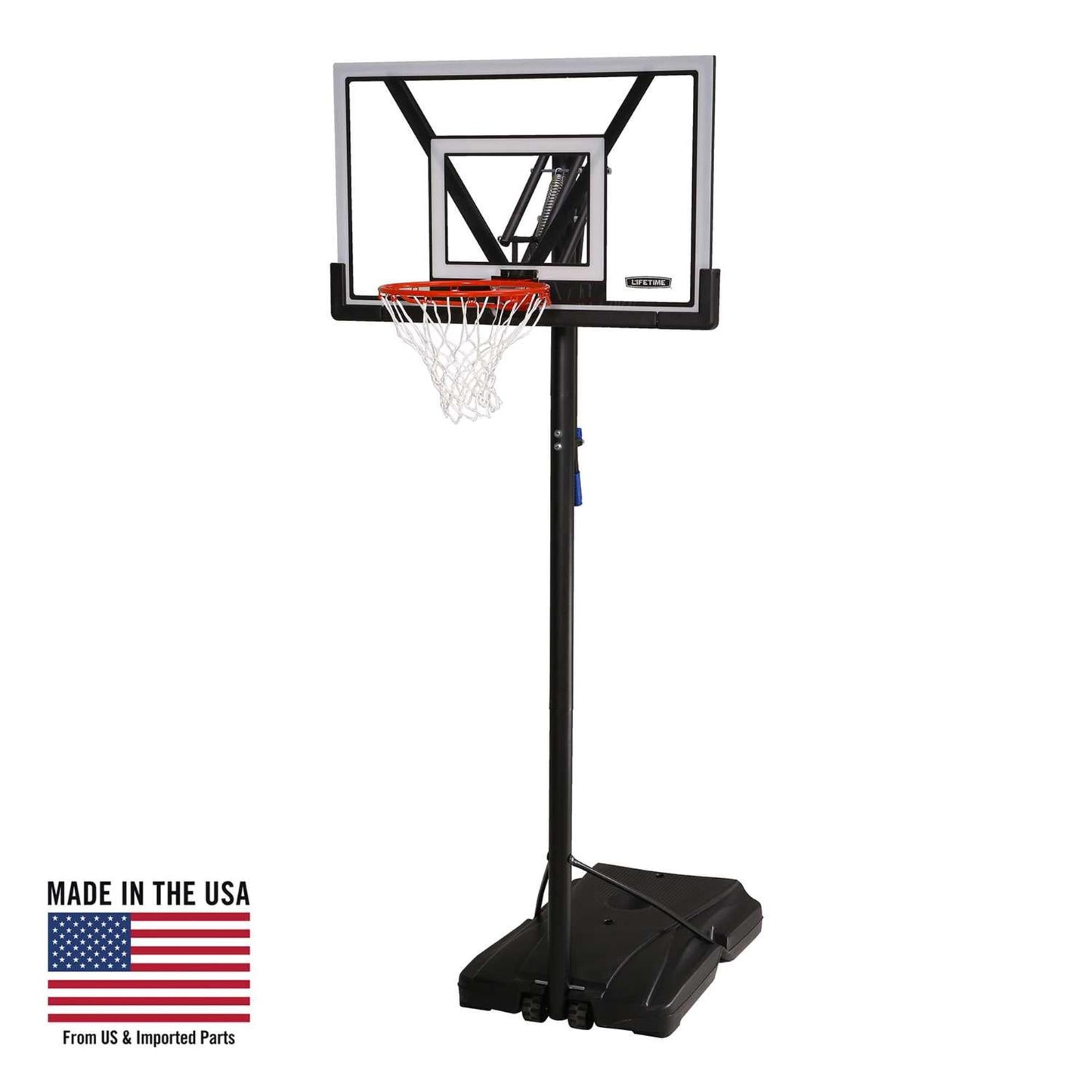 Lifetime Portable Basketball Hoop | 50” board with adjustable height