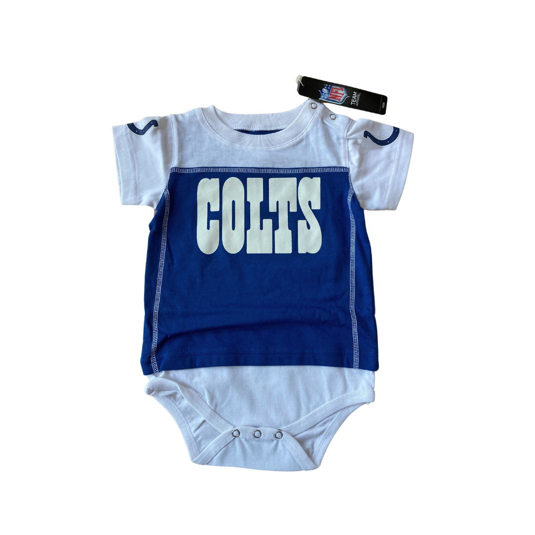 Indianapolis Colts Short Sleeved Onesie/bib/booties