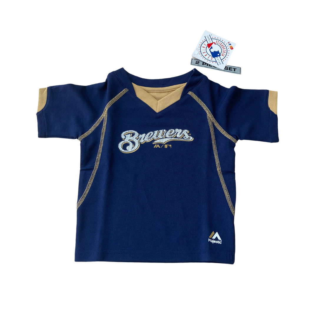 Milwaukee Brewers Short Sleeve Shirt and Shorts Set