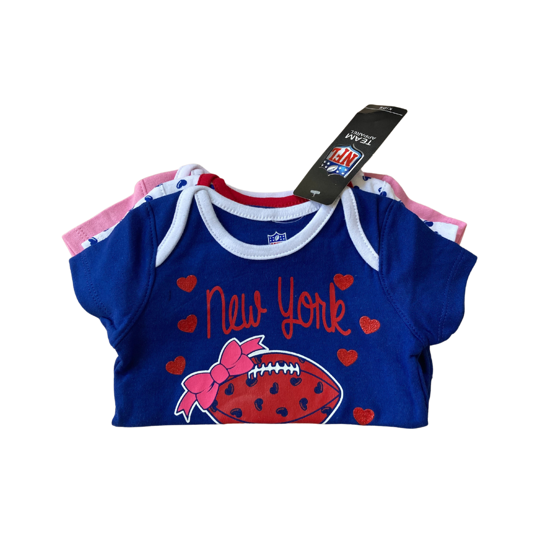 NY Giants Short Sleeved Onesies