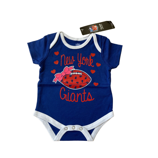 NY Giants Short Sleeved Onesies