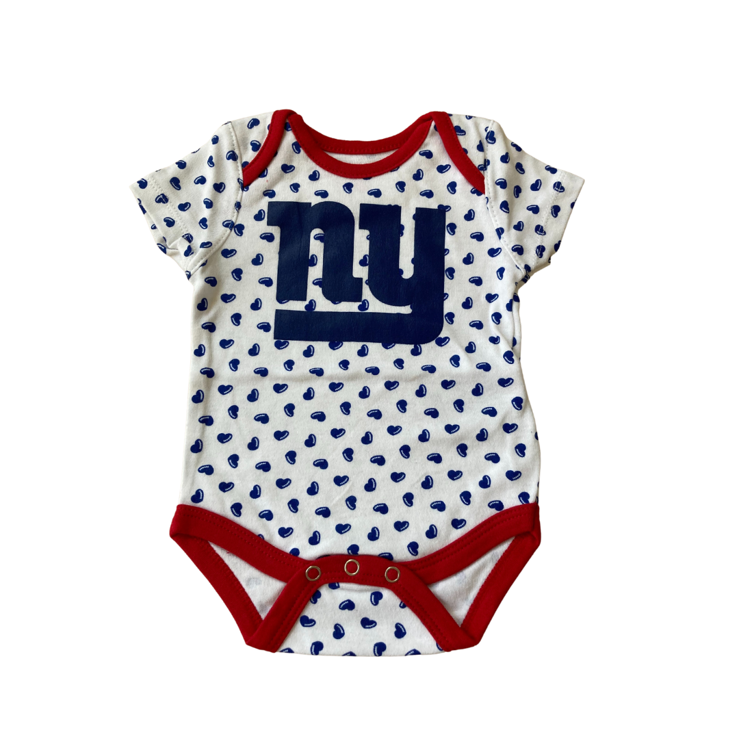 NY Giants Short Sleeved Onesies