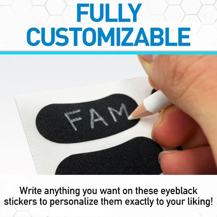 Franklin Customizable Eye Black Stickers With Pencil