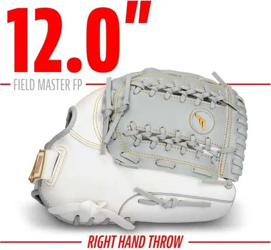 Franklin 12” FastPitch Softball Glove - Left Hand Throw White/Grey