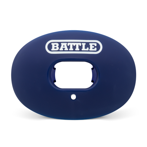 Battle Oxygen Convertible Strap Football Mouthguard- Solid Colors - Dark Blue