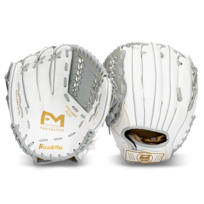 Franklin 12” FastPitch Softball Glove - Left Hand Throw White/Grey