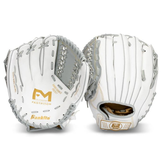 Franklin 12” FastPitch Softball Glove - Left Hand Throw White/Grey