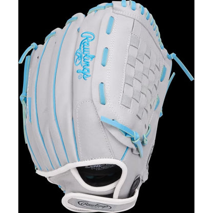 Rawlings 12.5" Fastpitch Glove Gray/Blue, Right Hand Throw