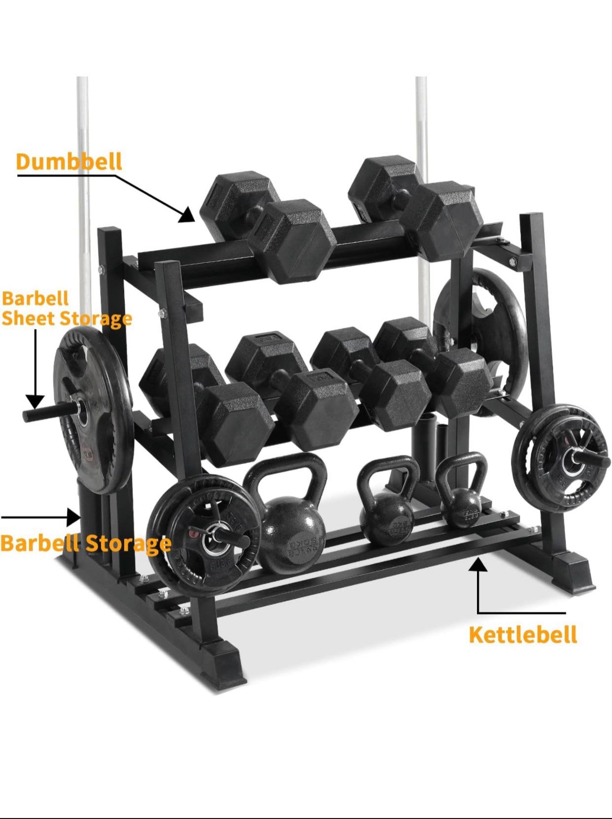 4 in 1 dumbbell rack