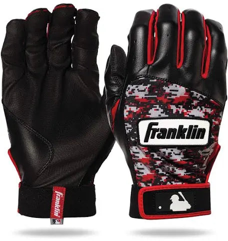 Franklin Digitek Youth Batting Gloves - with Leather Heel Patch, Microfiber Grip, and Camo Design