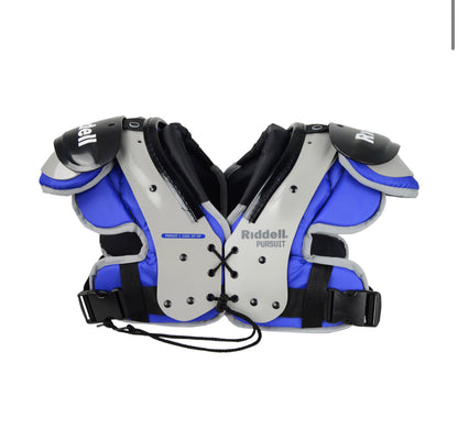 Riddell Pursuit Football Shoulder Pads - blue and gray