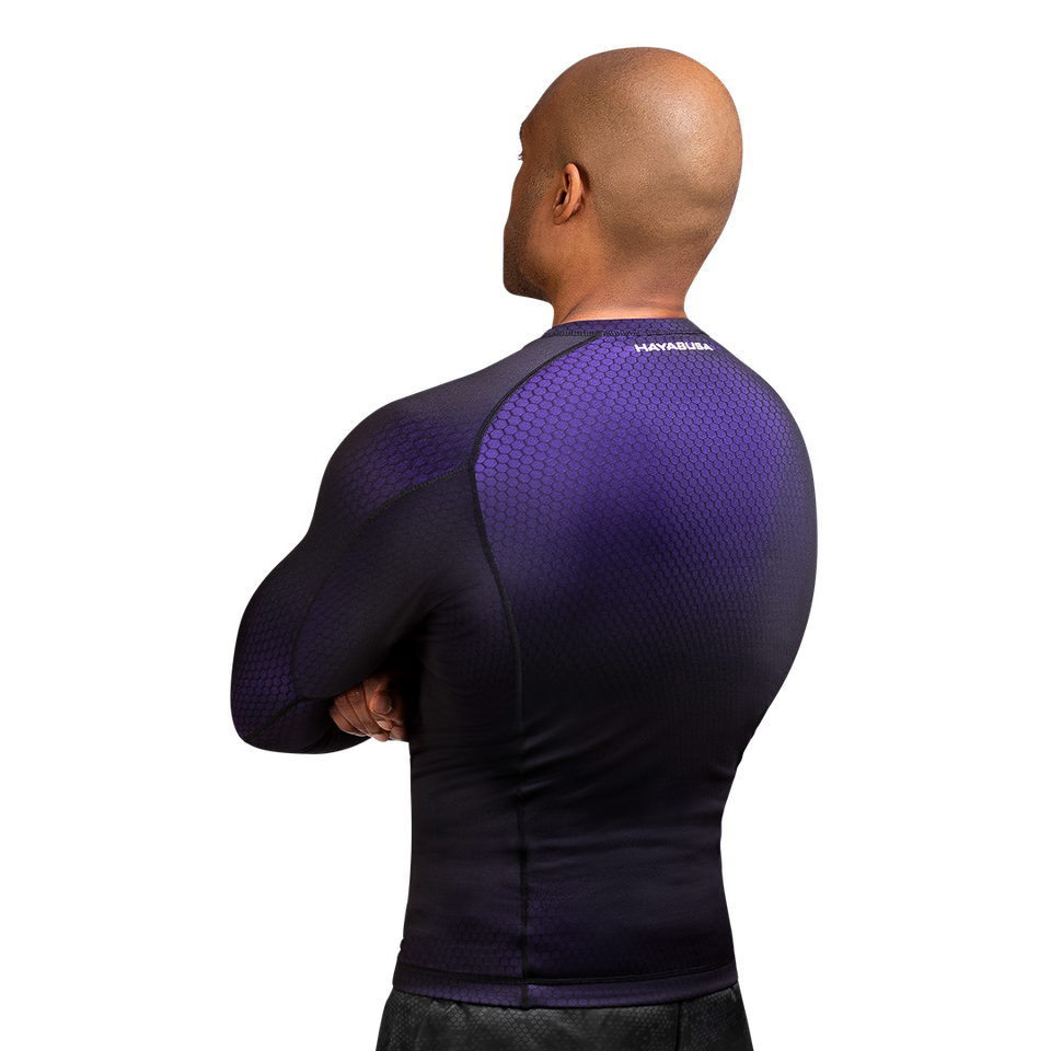 Hayabusa Fusion Long Sleeve Rash Guard Black / Purple