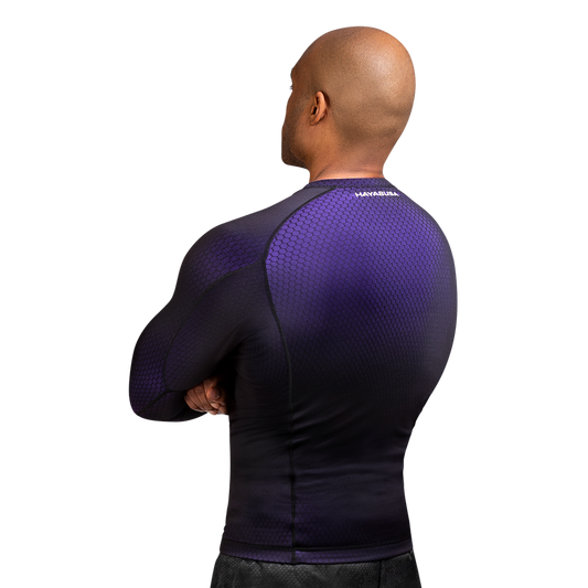 Hayabusa Fusion Long Sleeve Rash Guard Black / Purple