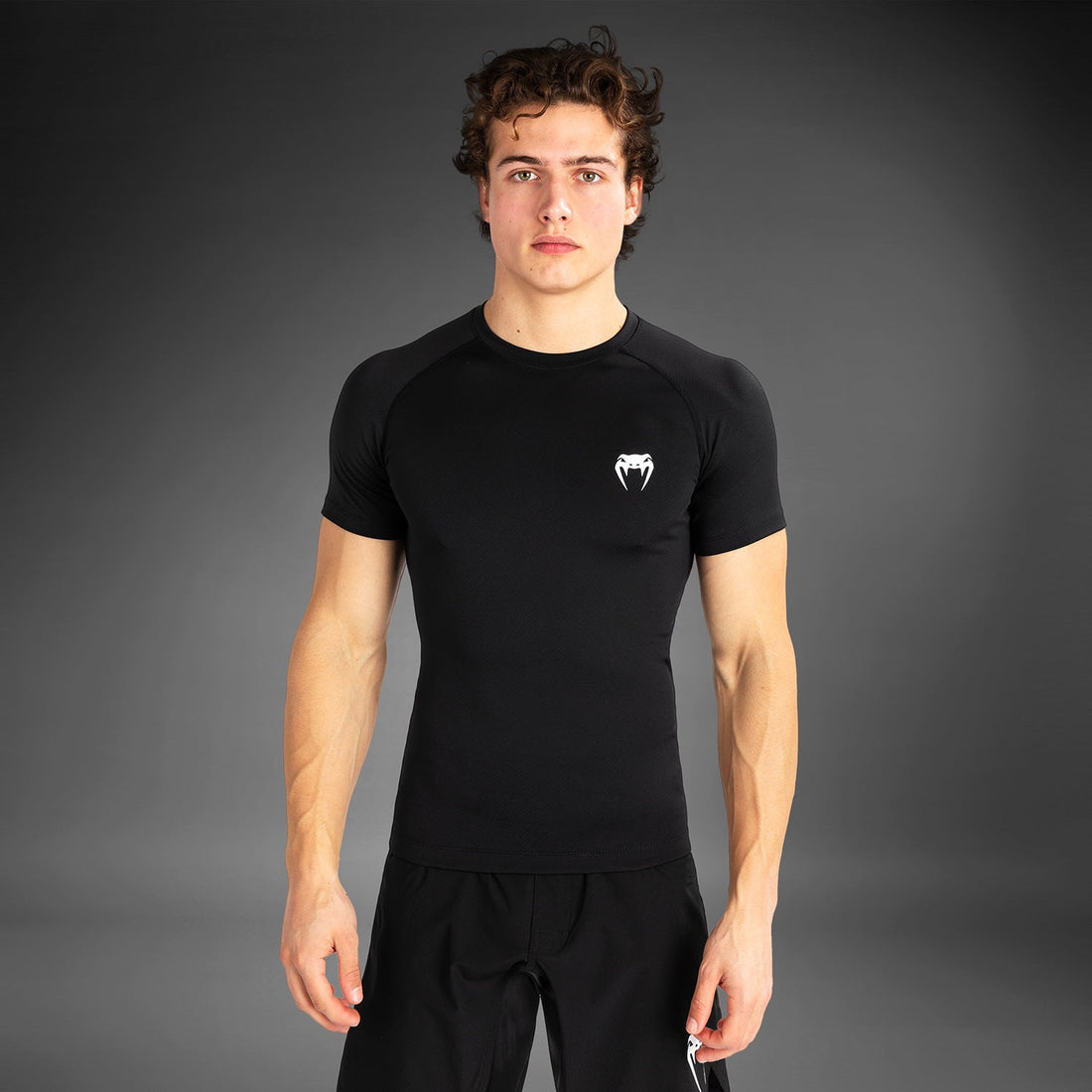 Venum Contender Men’s Short Sleeve Rashguard - Black