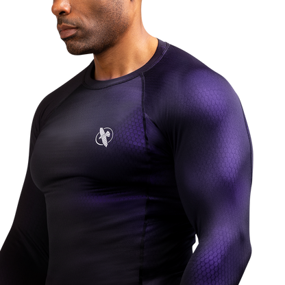 Hayabusa Fusion Long Sleeve Rash Guard Black / Purple