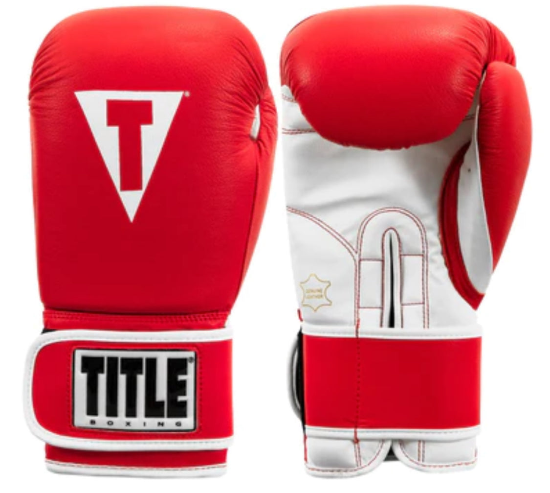 Title Classic Pro Style Training Boxing Gloves 3.0 Red/White / 8 oz