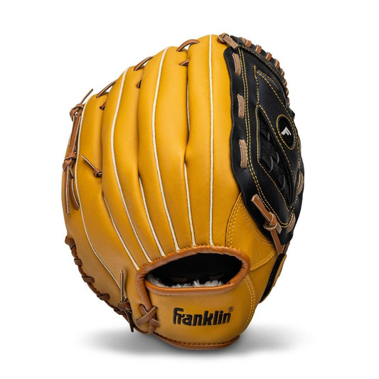 Franklin Field Master 14” Baseball / Softball Glove - Right Hand Throw Tan/Black