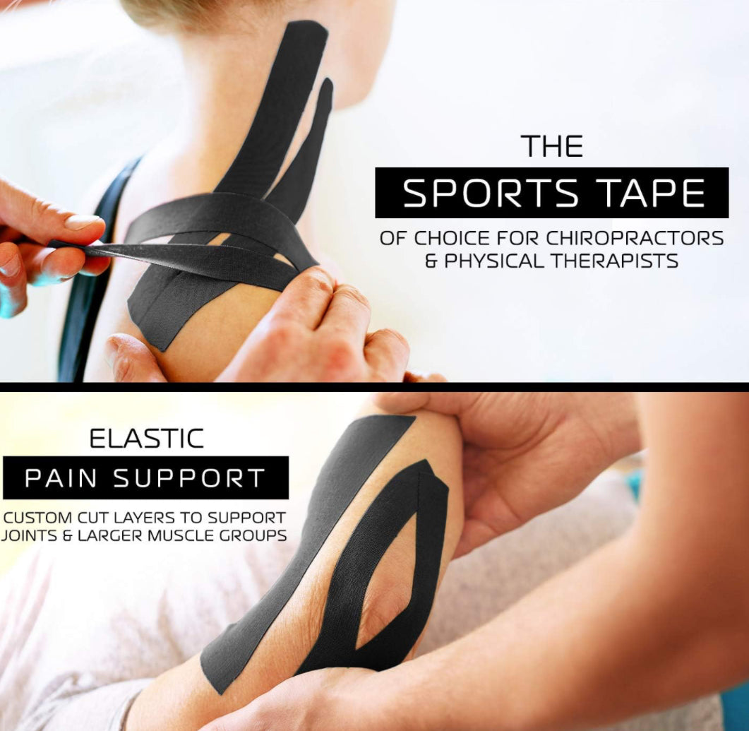 Kinesiology Athletic Tape on an athlete