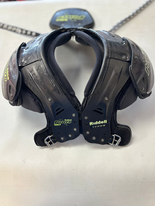 Riddell Shoulder Pads Power Volt Size Small (used)
