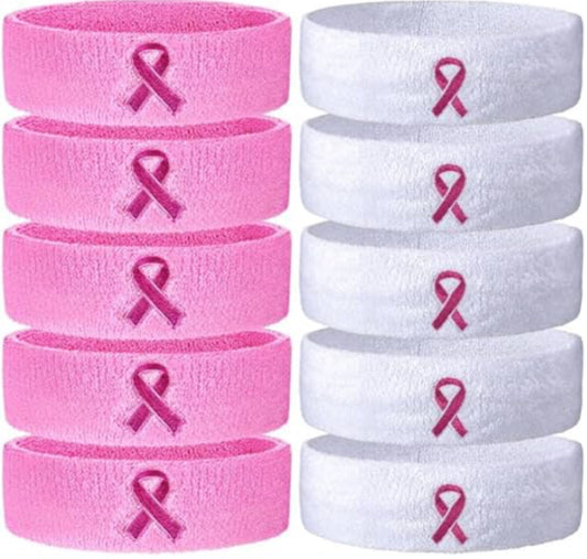 Pink Ribbon Sweat Headband