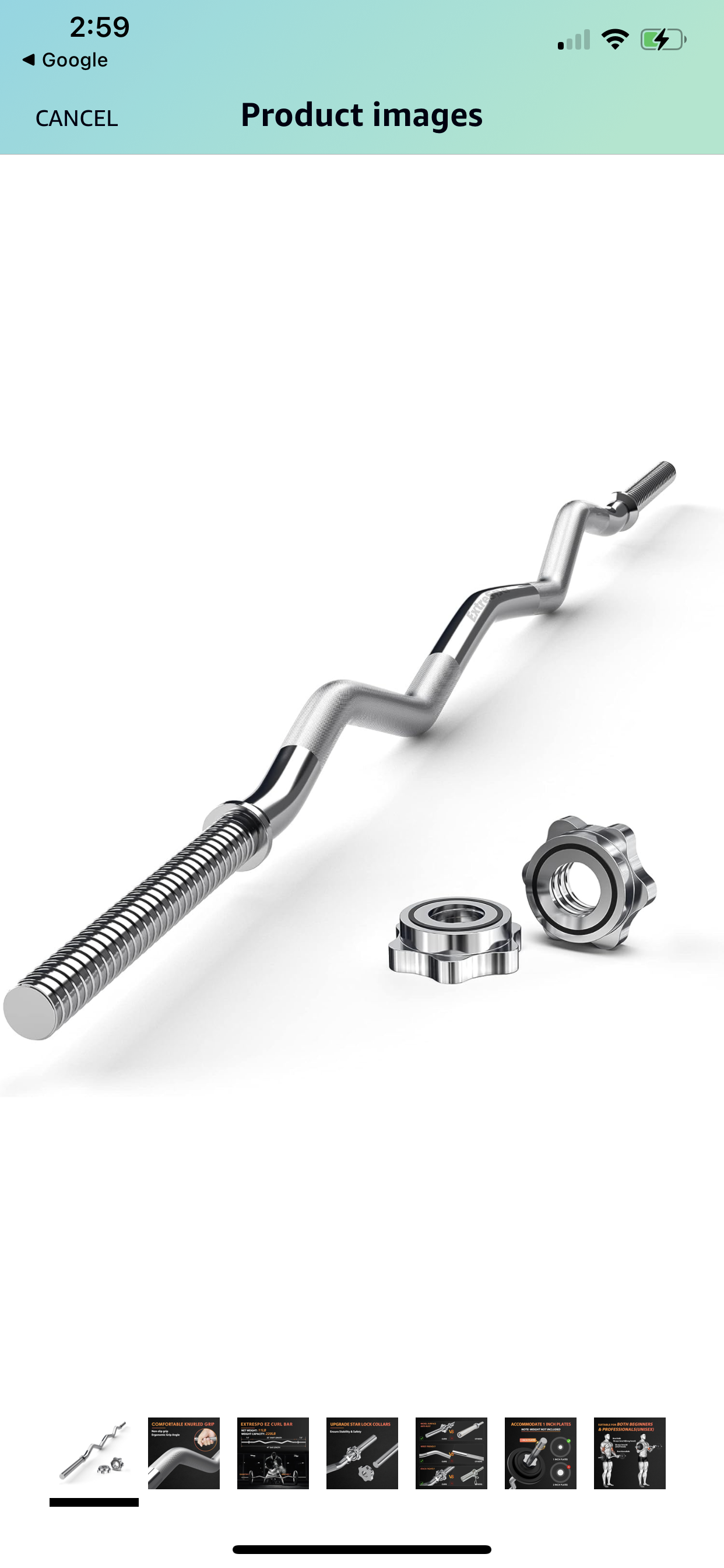 47" olympic ez curl bar