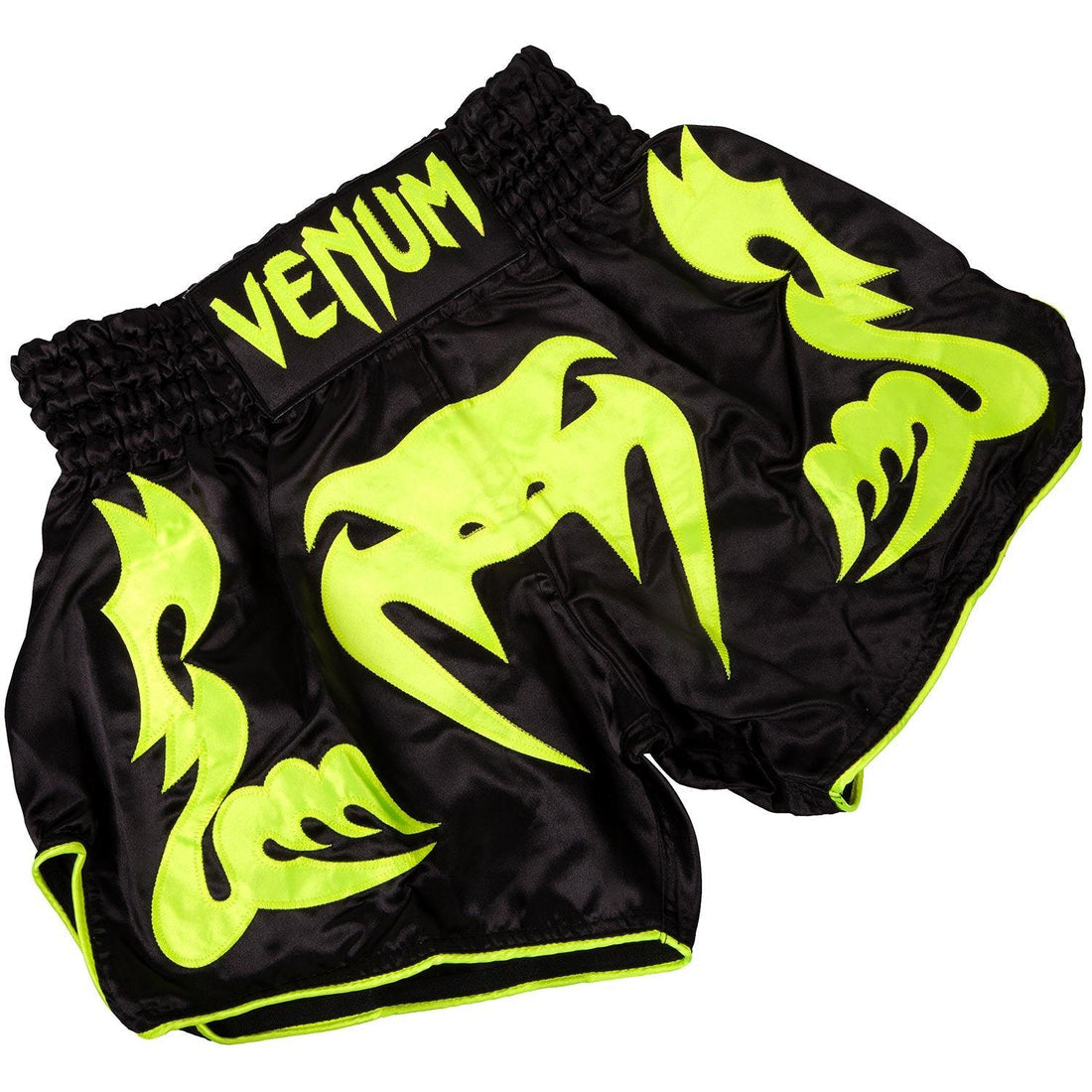 Venum Muay Thai Shorts - black and neon green