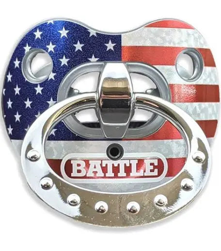 BATTLE Oxygen Football Mouthguard Chrome Binky Style