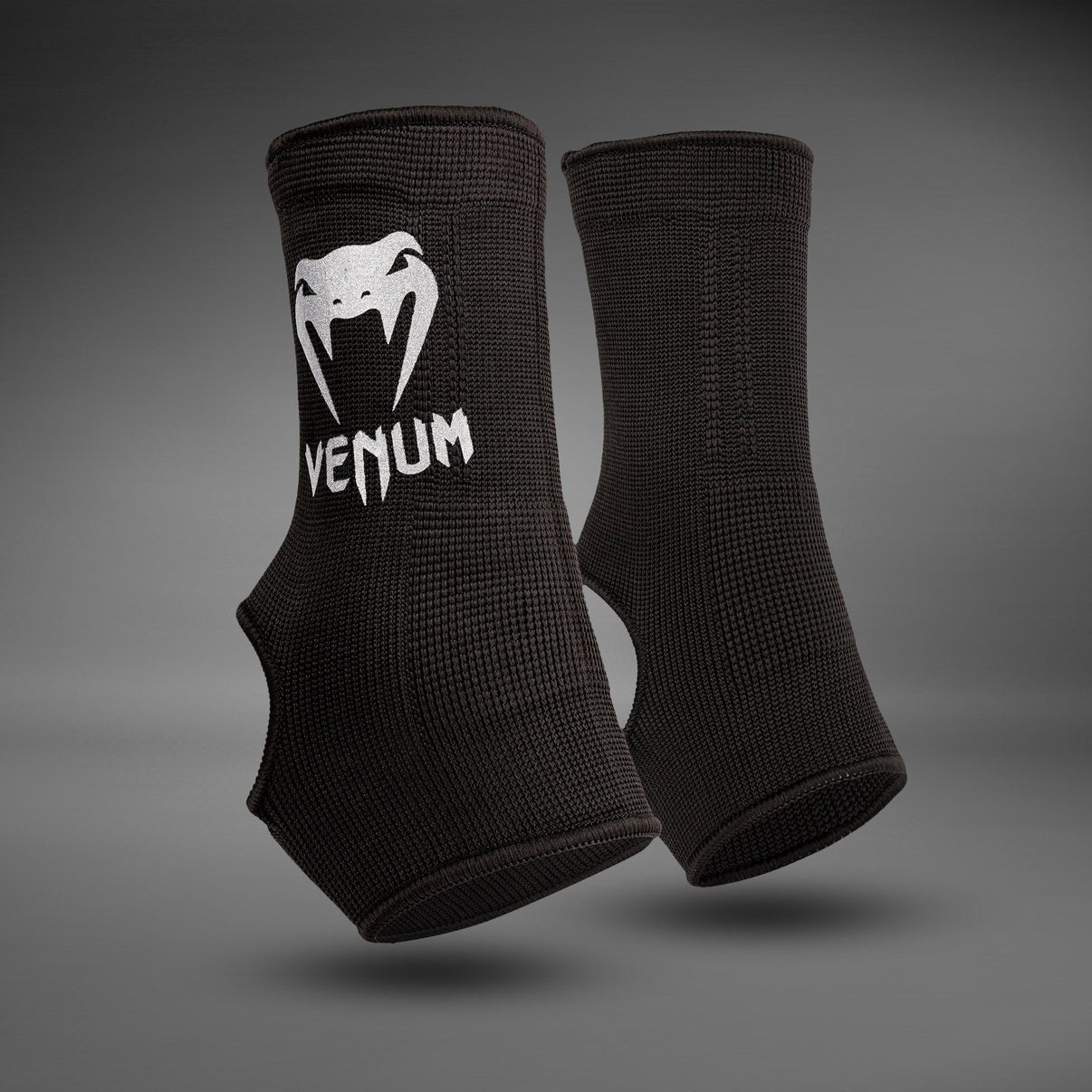 Venum Kontact Ankle Support Guards - High Quality Elasticated Cotton for Optimal Stability, Black/Silver