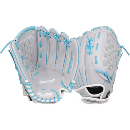 Rawlings 12.5" Fastpitch Glove Gray/Blue, Right Hand Throw