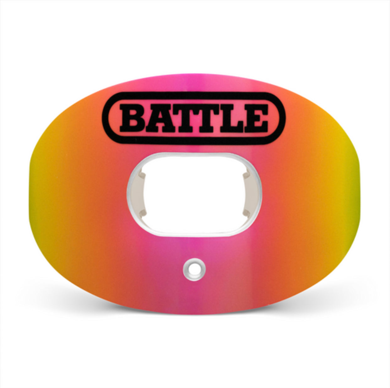 BATTLE Oxygen Football Mouthguard -dark pink and Dark yellow Chrome