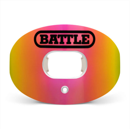 BATTLE Oxygen Football Mouthguard -dark pink and Dark yellow Chrome