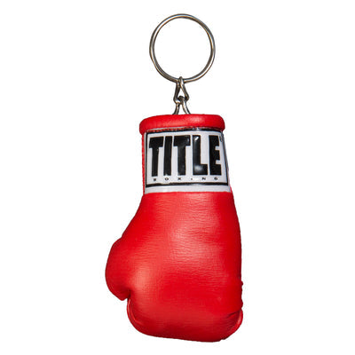 Red Title Boxing Gloves Keychains